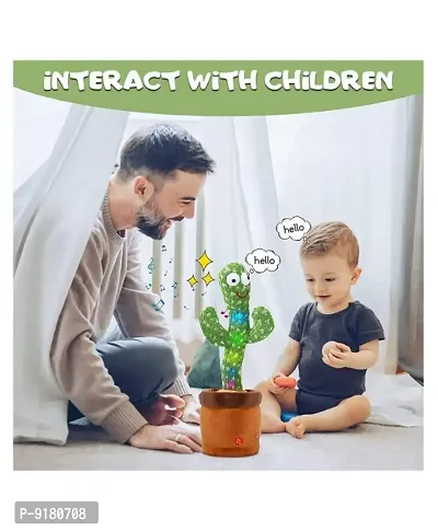 Dancing Cactus Talking Toy, Cactus Plush Rechargeable Toy, Wriggle  Singing Recording Repeat What You Say Funny Educati-thumb3