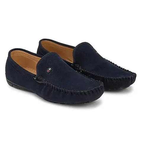 Stylish Velvet Solid Loafers For Men