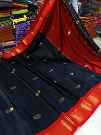 Paithani Cotton Silk Saree With Zari Butta-thumb1