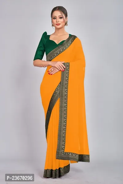 Fancy Georgette Saree with Blouse Piece for Women