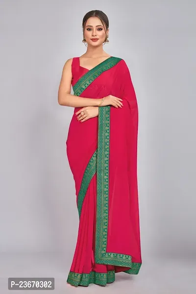 Fancy Georgette Saree with Blouse Piece for Women