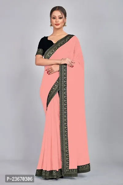 Fancy Georgette Saree with Blouse Piece for Women-thumb2