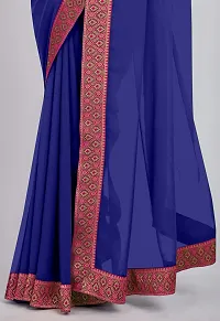 Fancy Georgette Saree with Blouse Piece for Women-thumb1