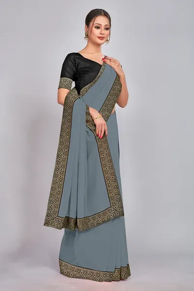 Fancy Georgette Saree with Blouse Piece for Women