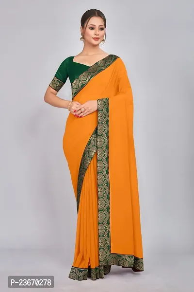 Fancy Georgette Saree with Blouse Piece for Women