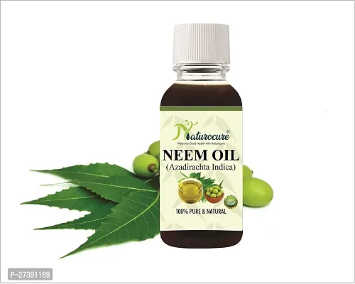 Naturocure Neem Oil Pure Neem Oil - Dandruff Free Hair, Prevents Hair Fall And Improves Hair, Maintains Skin Health Neem Oil, Hair Oil, Skin Oil, Hair Skin, Pure Oil (100 Ml)-thumb0