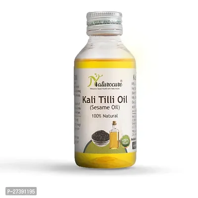 Naturocure Sesame Oil - Pure Black Sesame Oil - Pure Kali Til Ka Tel (200 Ml)