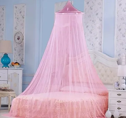 Styles Closet ( 6 X 6 ft ) PINK Polyester Foldable Canopy Mosquito Net
