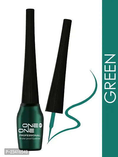 One on One Waterproof Liquid Eyeliner Set of 2 Green  Brown 5ml each-thumb2