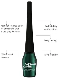 One on One Waterproof Liquid Eyeliner Set of 2 Green  Brown 5ml each-thumb2