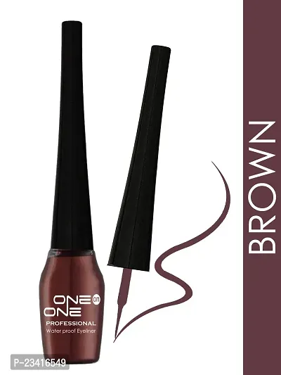 One on One Waterproof Liquid Eyeliner Set of 2 Green  Brown 5ml each-thumb4