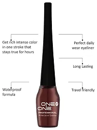 One on One Waterproof Liquid Eyeliner Set of 2 Green  Brown 5ml each-thumb4