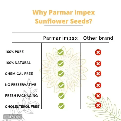 Parmar impex Sunflower Seeds 100g - Raw Sunflower Seeds for Eating | Healthy Snacks | High in Fibre  Protein-thumb4