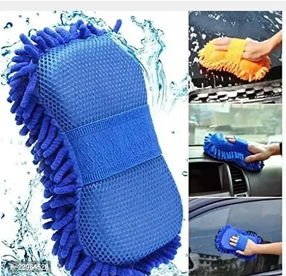 Best Quality Microfiber Car Washing Gloves Sponge For Quality Cleaning Multipurpose Microfiber Dry Cleaning Gloves Sponge For Car and Bike (Color Can Be Different)