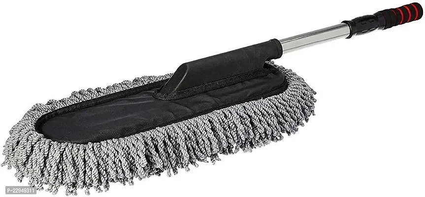 BizNap Multipurpose Microfiber Cleaning Mop Brush | Heavy Dry Cleaning Mop Brush Duster for Car And Bike | (Color Can Be Different)-thumb0
