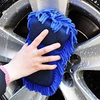 BizNap Dry Cleaning Gloves Sponge | Cleaning Gloves Sponge for Cars | Microfiber Multipurpose Cleaning Wash Gloves Sponge | (Color Can Be Different)-thumb4