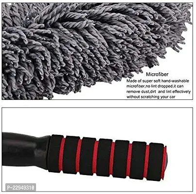 BizNap Microfiber Car Cleaning Duster And Car A/c Vents Cleaning Brush Combo Pack (Color can be Different)-thumb5