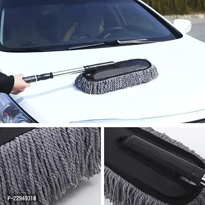 BizNap Microfiber Car Cleaning Duster And Car A/c Vents Cleaning Brush Combo Pack (Color can be Different)-thumb2