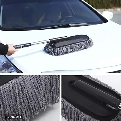 BizNap Microfiber Car Cleaning Duster with Car A/c Vents Cleaning Brush Combo Pack (Color can be Different)-thumb2