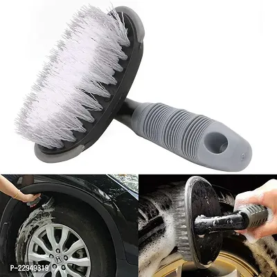 BizNap Tire Cleaning Brush, Cycle Cleaner, Brush for Motorcycle Tire Cleaning, Brush Cleaning Tool Kit, Brush for Cleaning Car Wheel-thumb0