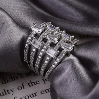 Reliable Silver Brass American Diamond Rings For Women-thumb1