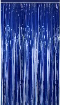 Blue Foil Curtain Pack of 2 for Birthday, Anniversary Marriage and Bachelorette Decoration-thumb2