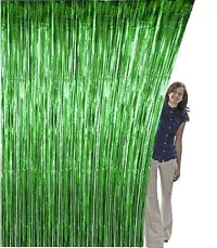 GREEN Foil Curtain Pack of 2 for Birthday, Anniversary Marriage and Bachelorette Decoration-thumb1