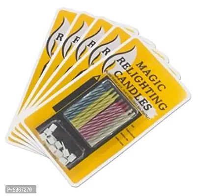 Birthday Party Magic Relighting Wax Candles (5 Packet, 10 Candles in Each Packet)-thumb2
