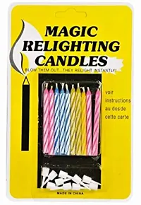 Birthday Party Magic Relighting Wax Candles (5 Packet, 10 Candles in Each Packet)-thumb2