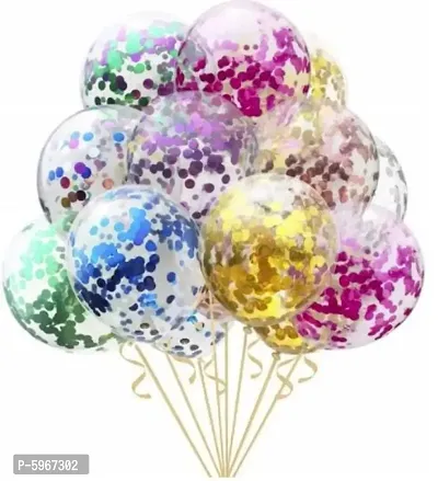 Multicolor Confetti Rubber Balloons For Decoration _ 15Pcs Multicolor Decorating Balloon Garland, Helium Balloons For Birthday Decoration In Girls, Boys, Kids Parties Theme Balloon