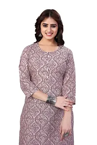 Women's Cotton Blend Straight Printed Kurta Bottom Set-thumb1