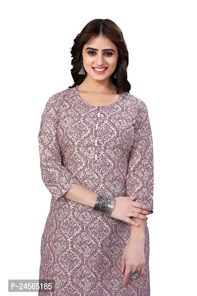 Women's Cotton Blend Straight Printed Kurta Bottom Set-thumb2