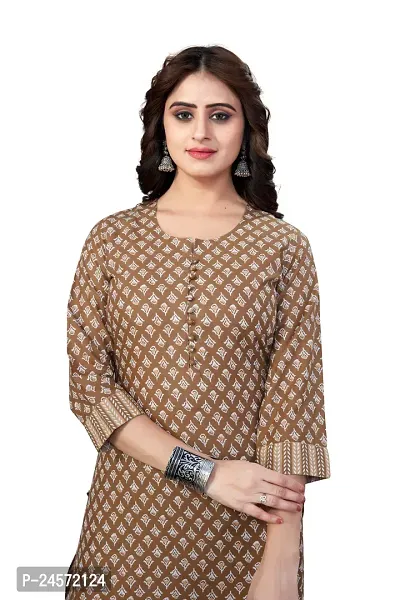 Women's Cotton Blend Straight Printed Kurta Bottom Set-thumb2