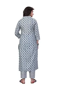 Women's Cotton Blend Straight Printed Kurta Bottom Set-thumb1