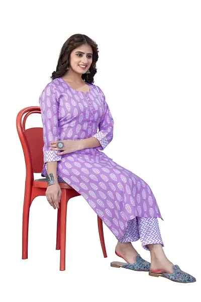 Women's Blend Straight Kurta Bottom Set