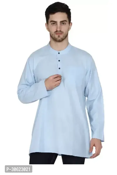 Stylish Blue Cotton Kurta for Men