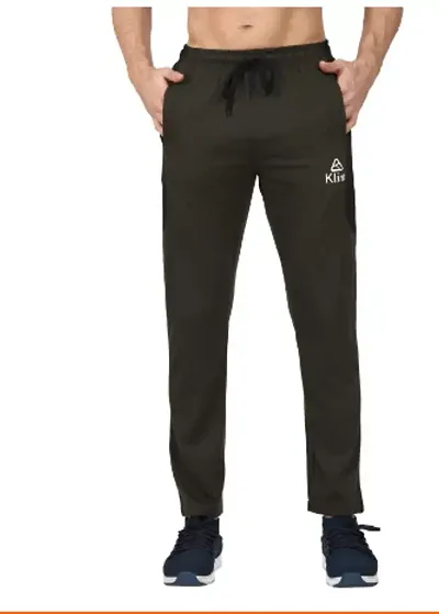 Stylish Blend Solid Track Pants for Men