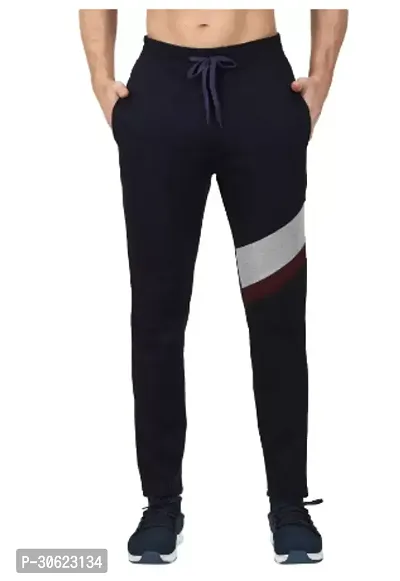 Stylish Cotton Blend Solid Track Pants for Men-thumb0