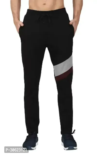 Stylish Cotton Blend Solid Track Pants for Men-thumb0