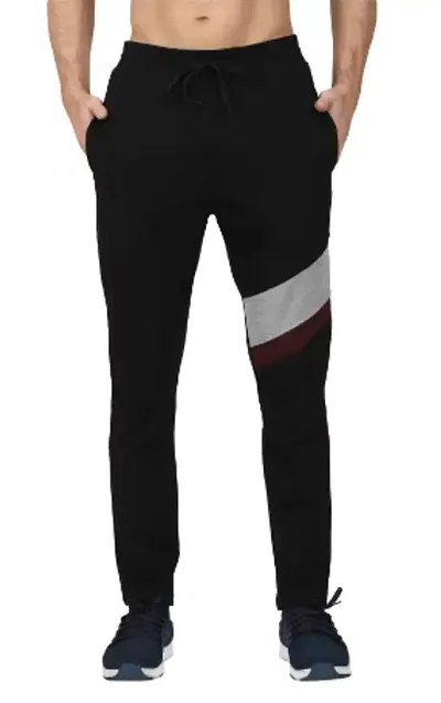 Stylish Blend Solid Track Pants for Men