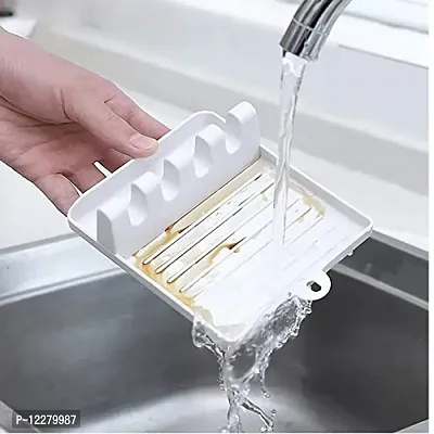 Premium Plastic Oil Spill Spoon Resting Tray (Random Color)