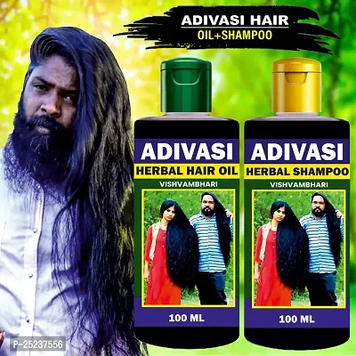 Adivasi Neelambari All Type of Hair Problem Herbal Growth Hair Oil  Hair Shampoo-Dandruff Control - Hair Oil(100ml)? Hair Shampoo(100ml)??(200 ml)-PACK-1-thumb0