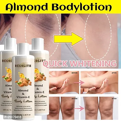 Regolith Almond  Vitamin -E Body Lotion Skin Whitening Body Lotion for Dry Skin Protection with Almond Oil  Vitamin E 100ML(Pack of 3)