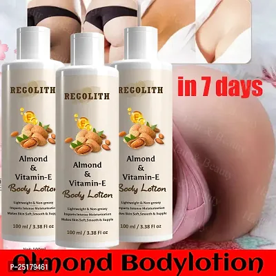 Regolith Almond  Vitamin -E Body Lotion Skin Whitening Body Lotion for Dry Skin Protection with Almond Oil  Vitamin E 100ML(Pack of 3)