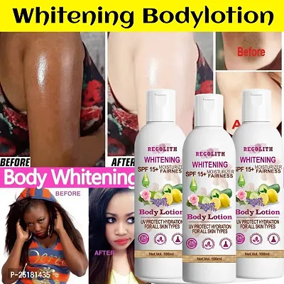 Regolith Whitening Body Lotion On SPF15+ Skin Lighten  Brightening Body Lotion Cream Pack Of 4-thumb0