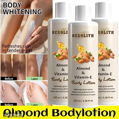 Regolith Almond  Vitamin -E Body Lotion Skin Whitening Body Lotion for Dry Skin Protection with Almond Oil  Vitamin E 100ML(Pack of 3)