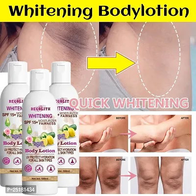 Regolith Whitening Body Lotion On SPF15+ Skin Lighten  Brightening Body Lotion Cream Pack Of 3