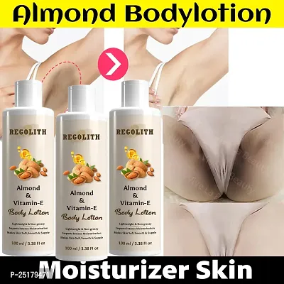 Regolith Almond  Vitamin -E Body Lotion Skin Whitening Body Lotion for Dry Skin Protection with Almond Oil  Vitamin E 100ML(Pack of 3)