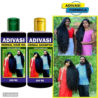 Adivasi Neelambari All Type of Hair Problem Herbal Growth Hair Oil  Hair Shampoo-Dandruff Control - Hair Oil(100ml)? Hair Shampoo(100ml)??(200 ml)-PACK-1-thumb0