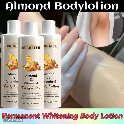 Regolith Almond  Vitamin -E Body Lotion Skin Whitening Body Lotion for Dry Skin Protection with Almond Oil  Vitamin E 100ML(Pack of 3)